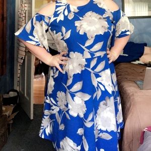 Sariya cold shoulder knit dress